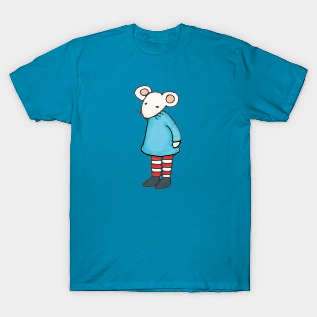 Sweet Girl Mouse T-Shirt by Parakeet Moon